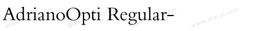 AdrianoOpti Regular字体转换